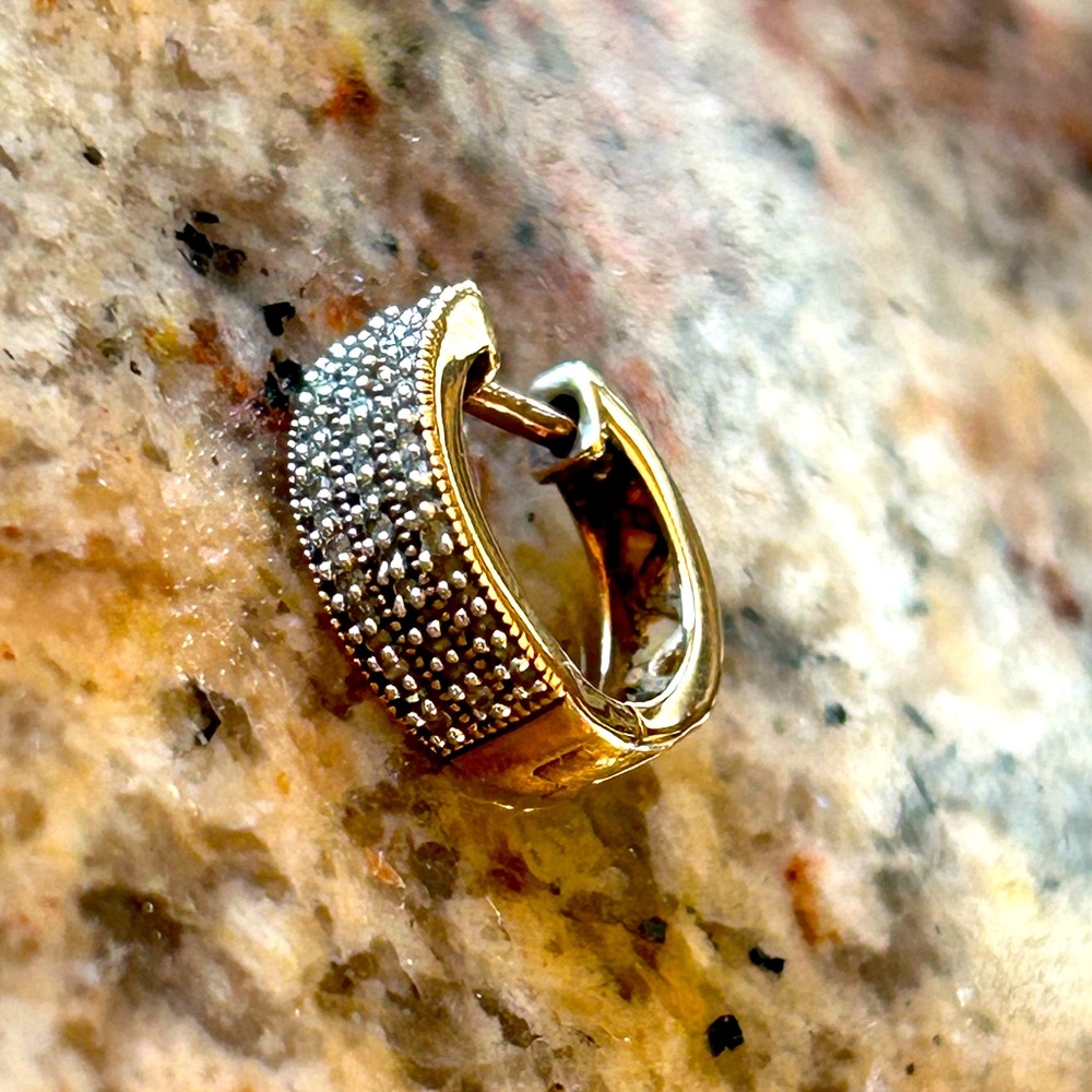 10k gold diamond earring